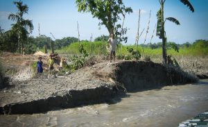 River erosion is a serious threat to the Mising tribe of Majuli. Photo by Mitu Khataniar